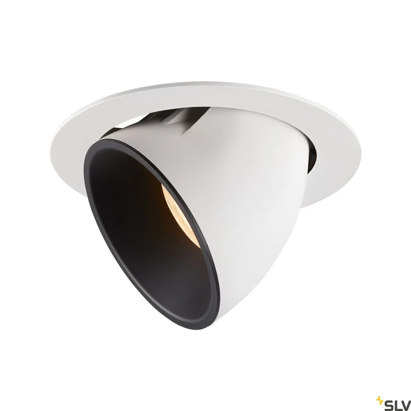 SLV NUMINOS® GIMBLE XL, Deckeneinbauleuchte weiß / schwarz 2700K 20°