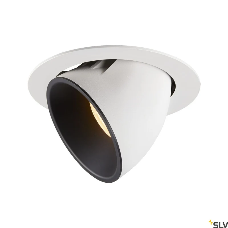SLV NUMINOS® GIMBLE XL, Deckeneinbauleuchte weiß / schwarz 3000K 55°
