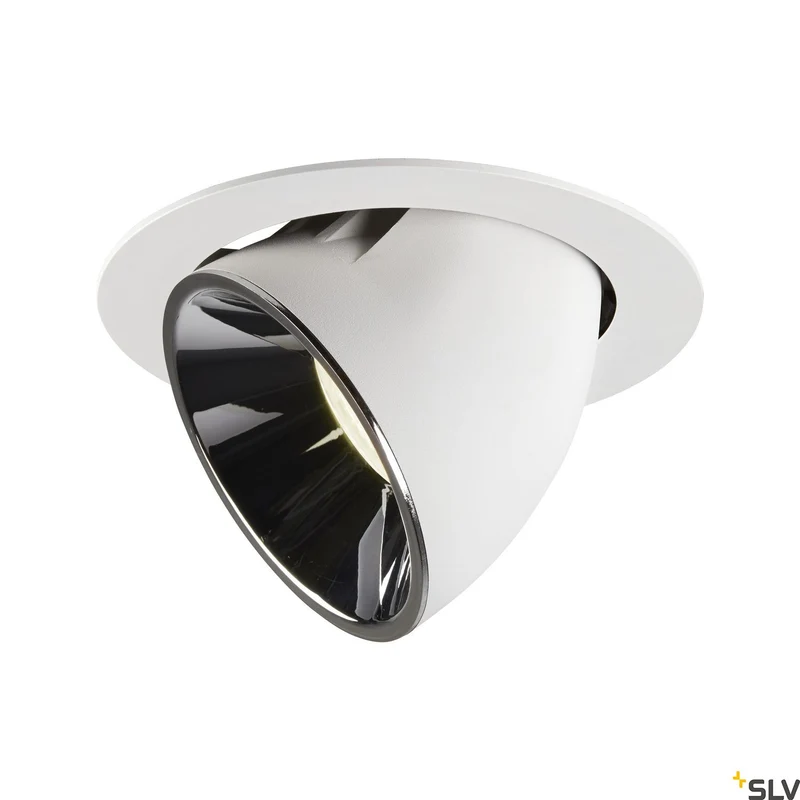 SLV NUMINOS® GIMBLE XL, Deckeneinbauleuchte weiß / chrom 4000K 40°