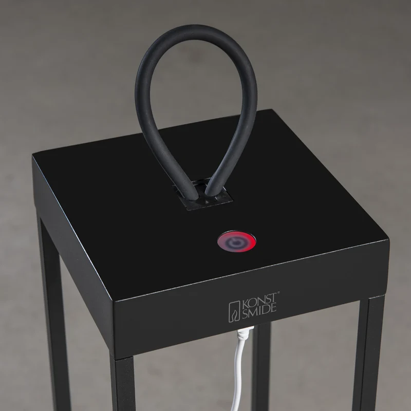 Konstsmide Ravello LED USB-Latene klein schwarz, dimmbar