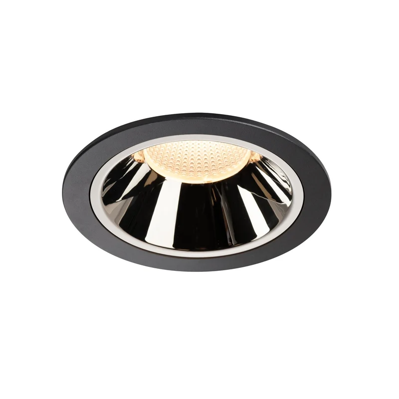 SLV NUMINOS DL XL, Indoor LED Deckeneinbauleuchte schwarz/chrom 3000K 20°