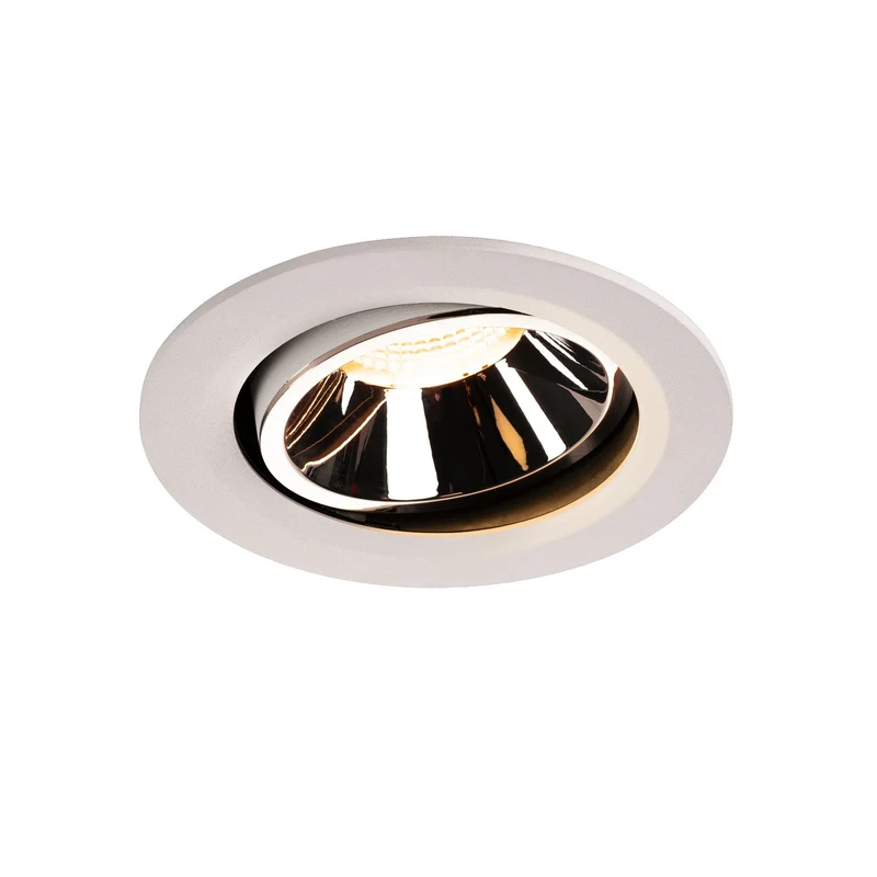 SLV NUMINOS DL L, Indoor LED Deckeneinbauleuchte weiß/chrom 3000K 20° kardanisch dreh- und schwenkbar