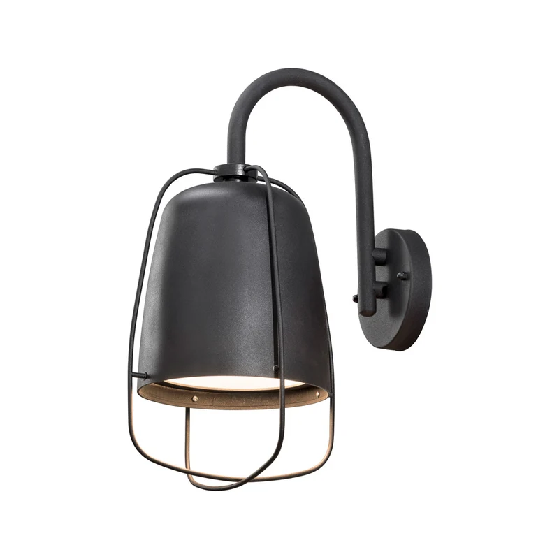 Konstsmide Perugia Wandleuchte lackiertes Aluminium schwarz