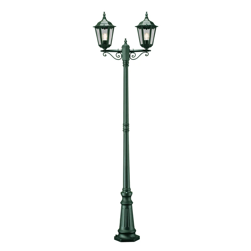 Konstsmide Stehleuchte Firenze, grün, 2.flg., klares Glas