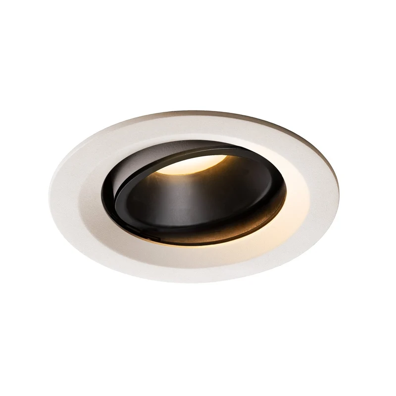SLV NUMINOS DL M, Indoor LED Deckeneinbauleuchte weiß/schwarz 3000K 40° kardanisch dreh- und schwenkbar