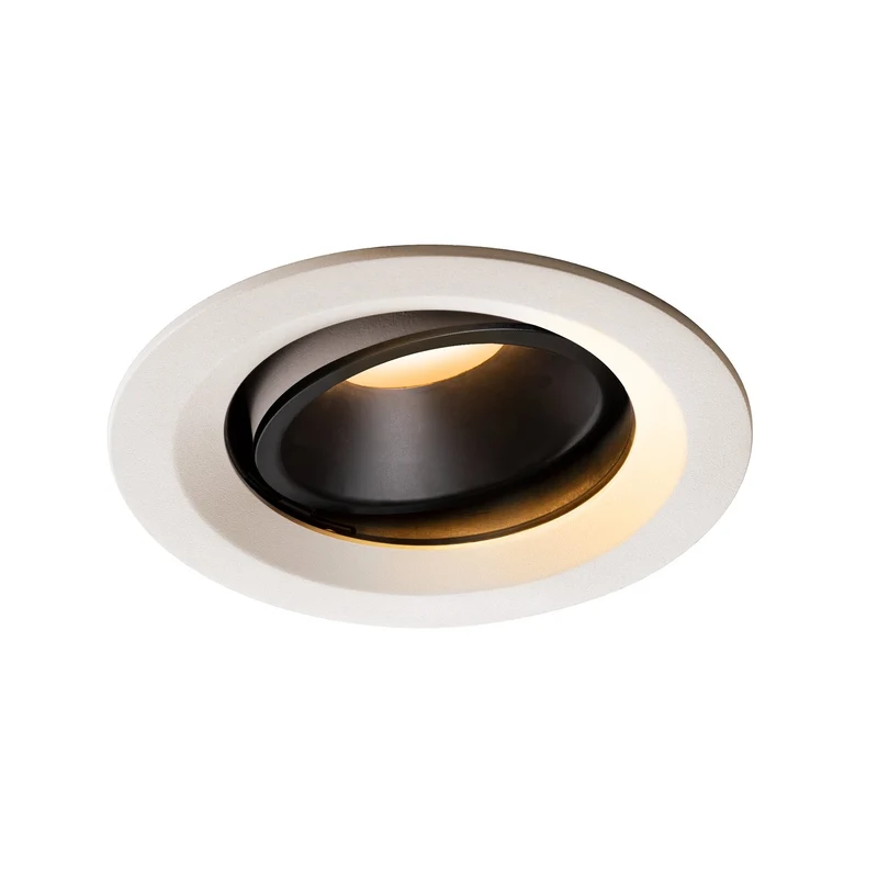 SLV NUMINOS DL M, Indoor LED Deckeneinbauleuchte weiß/schwarz 2700K 20° kardanisch dreh- und schwenkbar