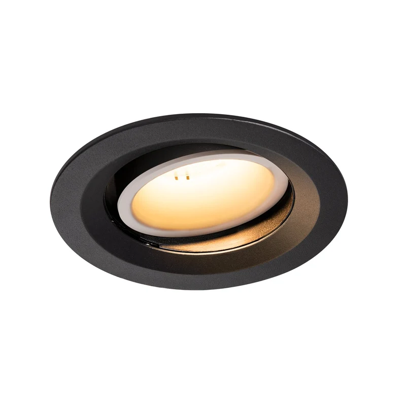 SLV NUMINOS DL M, Indoor LED Deckeneinbauleuchte schwarz/weiß 2700K 40° kardanisch dreh- und schwenkbar
