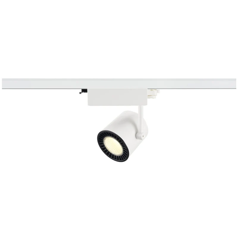 SLV 3~ SUPROS TRACK LED 3 Phasen System Leuchte weiß 4000K CRI90 60° 3520lm Reflektor inkl. 3 Phasen-Adapter