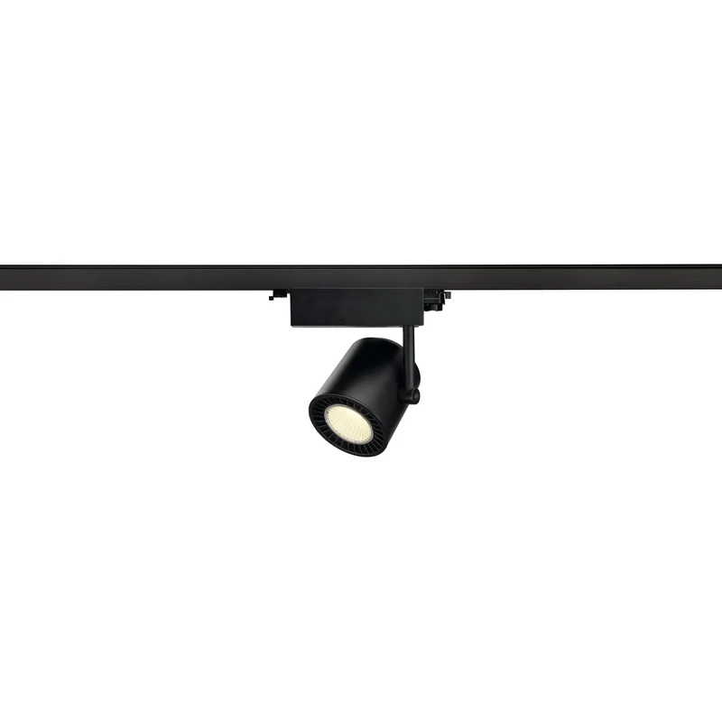 SLV 3~ SUPROS TRACK LED 3 Phasen System Leuchte schwarz 4000K CRI90 60° 3520lm Reflektor inkl. 3 Phasen-Adapter
