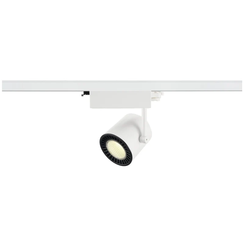 SLV 3~ SUPROS TRACK LED 3 Phasen System Leuchte weiß 4000K CRI90 60° Reflektor 2700lm inkl. 3 Phasen-Adapter