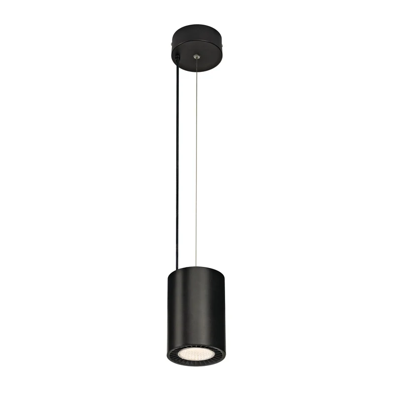 SLV SUPROS PD Indoor LED Pendelleuchte, rund, schwarz, 3000K, 60° Reflektor, CRI90, 3380lm