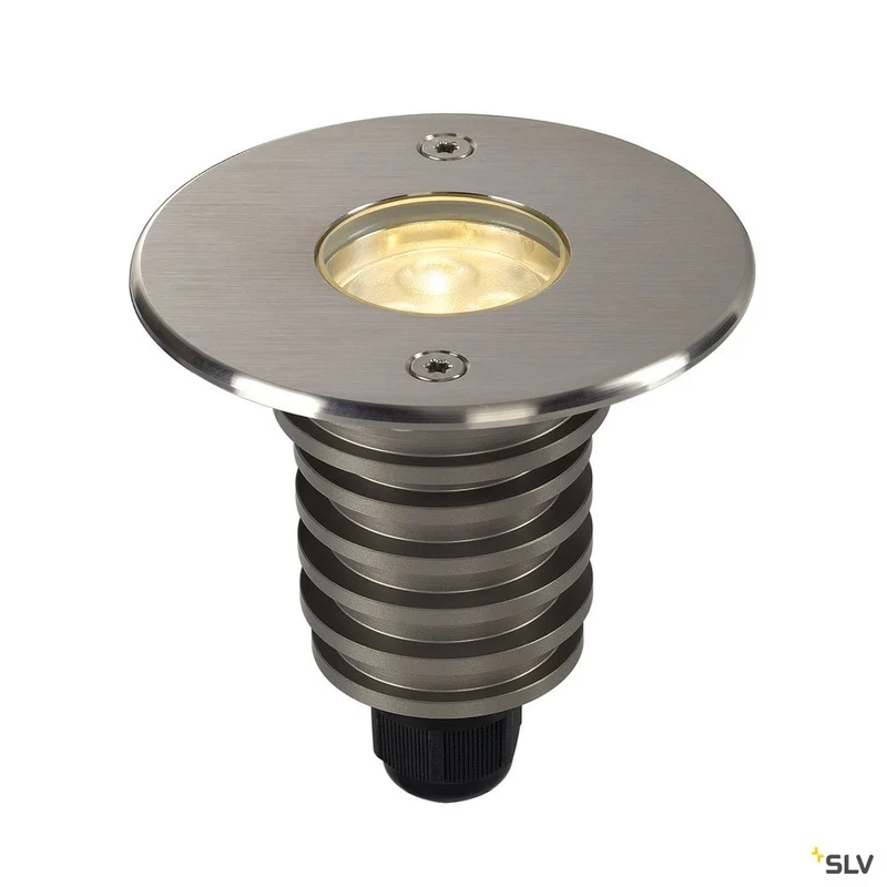 SLV DASAR® 920 Outdoor LED Bodeneinbauleuchte, rund Edelstahl 316 4000K IP67, 5,5W