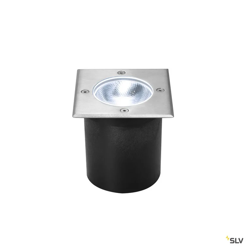 SLV ROCCI Square, Outdoor LED Bodeneinbauleuchte, Edelstahl 316, 4000K, IP67, 8,6W