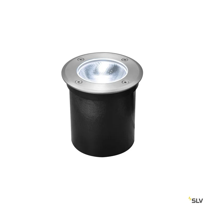 SLV ROCCI rund, Outdoor LED Bodeneinbauleuchte, Edelstahl 316, 4000K, IP67, 8,6W