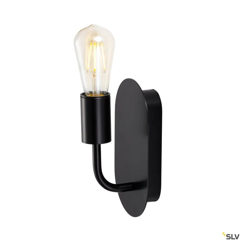 SLV FITU WL, Indoor Wandaufbauleuchte, E27, schwarz, max. 24W