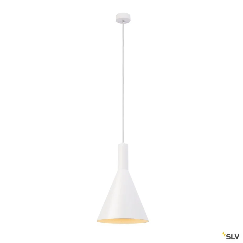 SLV PHELIA PD, Indoor Pendelleuchte, E27, weiß, max. 23W, 28cm