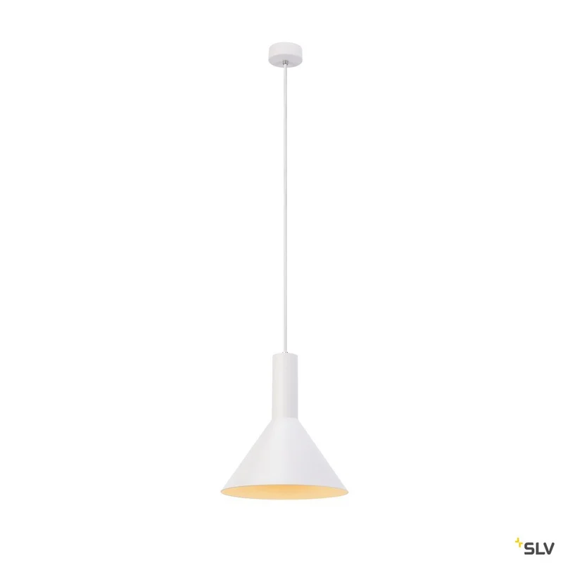 SLV PHELIA PD, Indoor Pendelleuchte, E27, weiß, max. 23W, 27,5cm