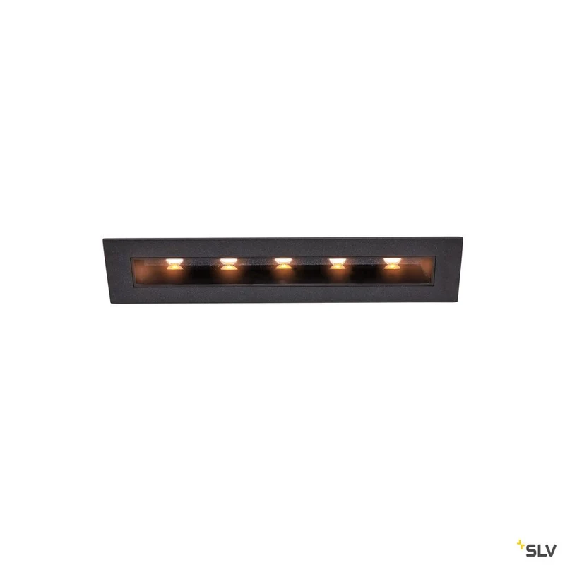 SLV MILANDO DL, LED Indoor Deckeneinbauleuchte, schwarz, 3000K, 800lm