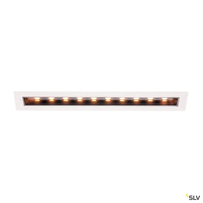 SLV MILANDO DL, LED Indoor Deckeneinbauleuchte, schwarz/weiß, 3000K, 1700lm