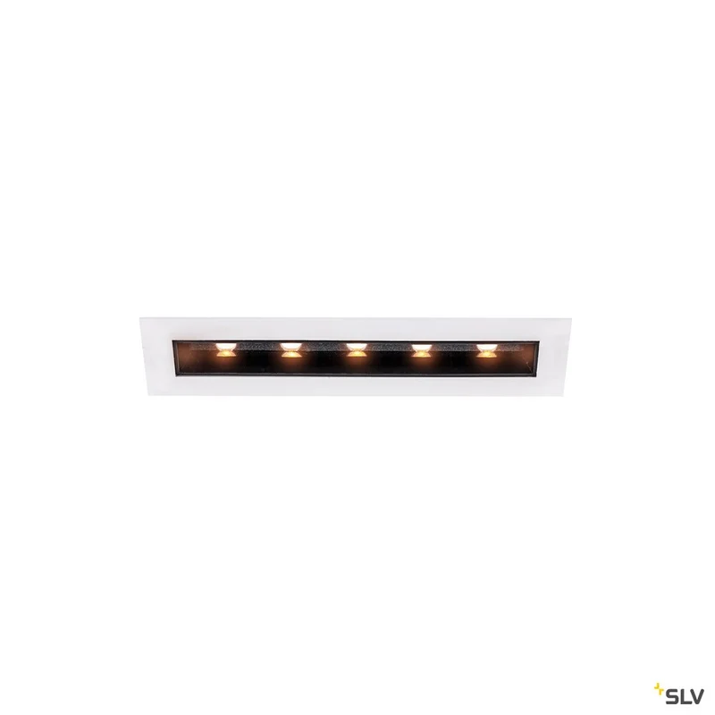 SLV MILANDO DL, LED Indoor Deckeneinbauleuchte, schwarz/weiß, 3000K, 800lm