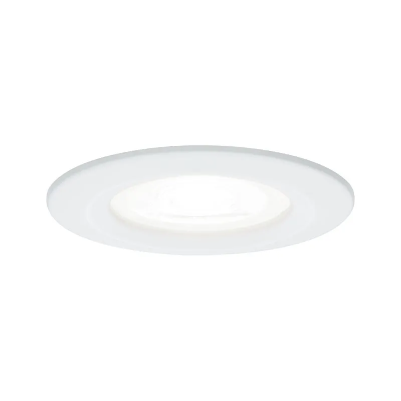 Paulmann EBL Set Nova rd starr LED IP44 3-stepdim 1x6,5W 4000K GU10 51mm weiß/Alu Zink