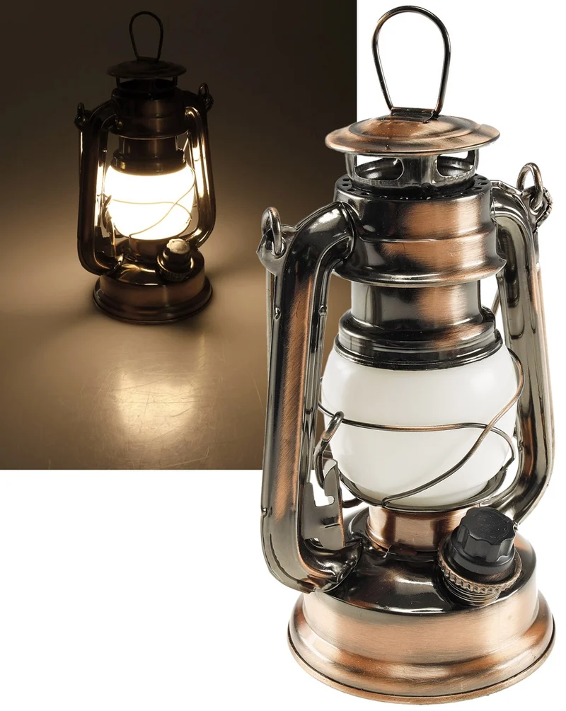 LED Camping Laterne "CT-CL Copper Mini" ØxH 12x19cm, 4x AA, warmweiß, dimmbar