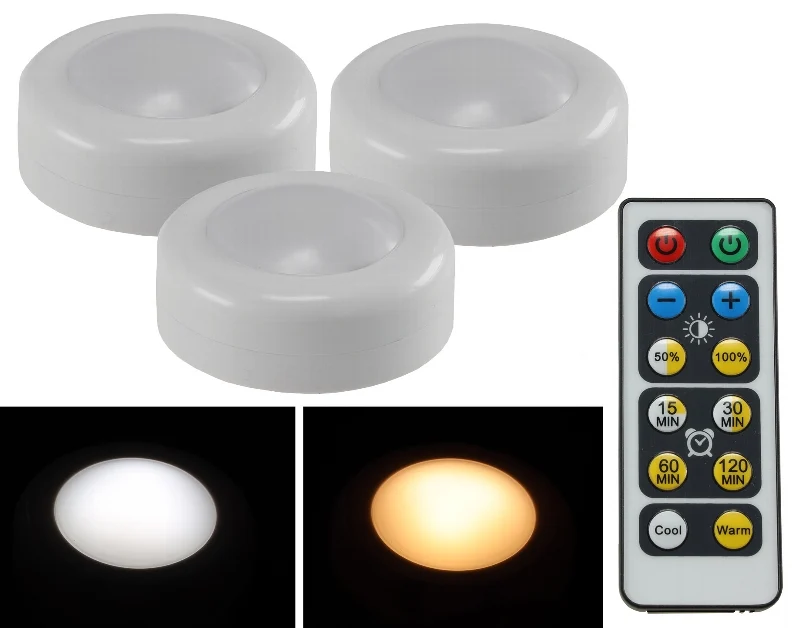 LED-Unterbauleuchte "CT Corro White" 3+1 3 Leuchten + IR-FB, Batterie Betrieb