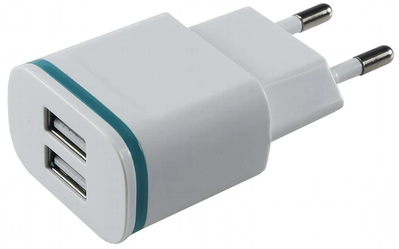 Stecker-Netzteil mit USB "CTN-0520 Duo" Ein 110-240V~, Aus 5V=, 2x1/1x2A, 10W