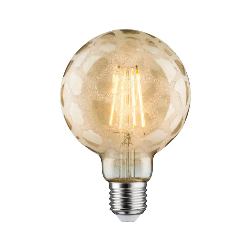 Paulmann LED Globe 95 6W E27 Krokoeis Gold 2500K dimmbar