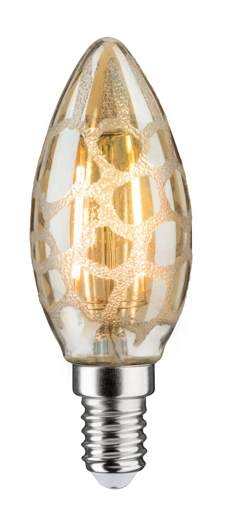 Paulmann LED Kerze 2,5W E14 230V Krokoeis Gold 2500K