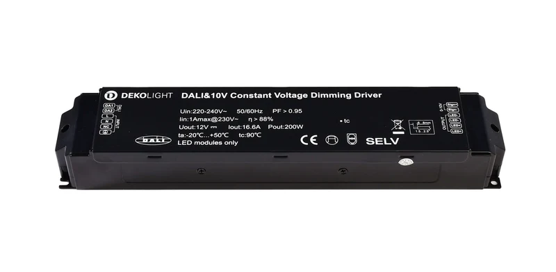 Deko-Light BASIC, DIM, CV, 200AD-24V, DALI-Bus / Push / 1-10V Schwarz