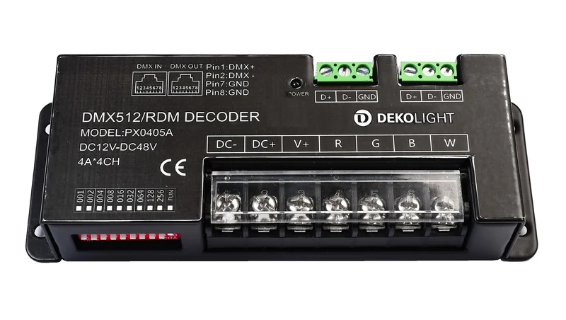 Deko-Light 4 Kanal LED DMX Dimmer 12-48V Schwarz