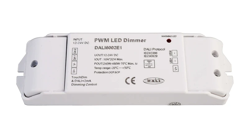 Deko-Light DALI PWM Dimmer CV 2CH, 12/24V, 10A/Kanal, DT6 Weiß