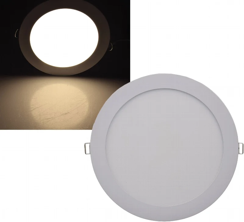 LED Licht-Panel "QCP-22R", Ø 22,5cm 230V, 18W, 1300 Lumen, 2900K / warmweiß