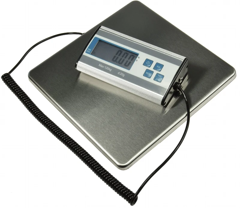 Paketwaage / Versandwaage "CT PW-120" 0-120kg, 27x27cm Edelstahl-Platte
