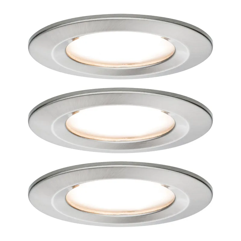 Paulmann Premium EBL Set Coin Slim rund starr LED 3x6,8W 2700K 230V 51mm Eisen g/Alu