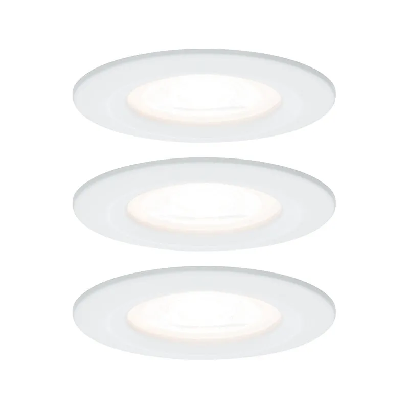 Paulmann Premium EBL Set Nova rund starr LED 3x5,5W 230V Weiß matt/Alu