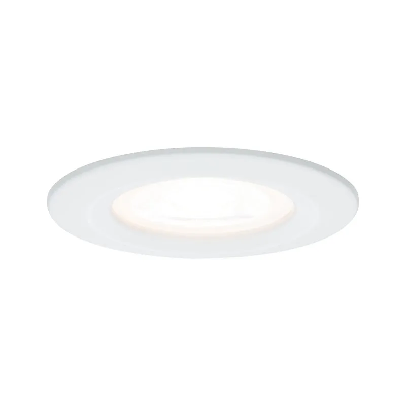 Paulmann Premium EBL Set Nova rund dim LED 1x7W 230V GU10 51mm Weiß matt/Alu Zink
