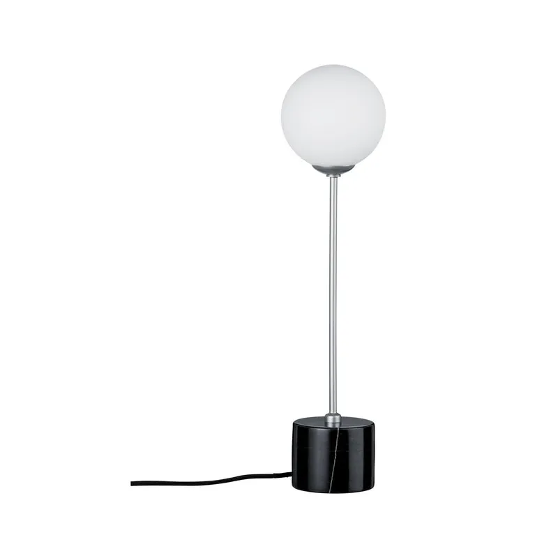 Paulmann Neordic Moa Tischleuchte max.1x10W G9 W/Schw/Chrom m 230V Glas/Marmor/Me