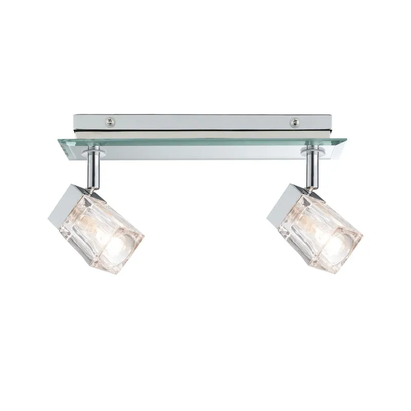 Paulmann WallCeiling Trabani IP44 max. 2x20W G9 Chrom/Transparent 230V Metall/Glas