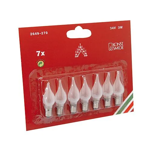 7x Windstoßlampe frost 34V / E10 2649-270