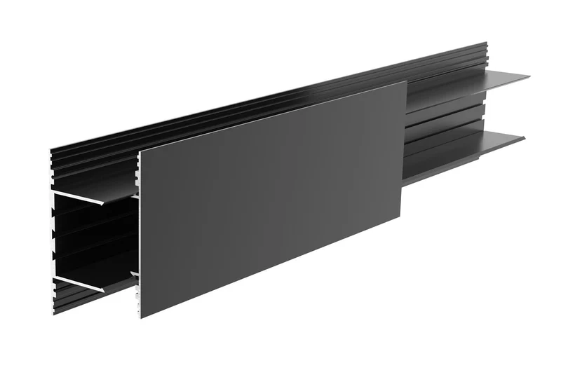 Deko-Light PLANO BSH für Wandmontage, 85 x 38mm, schwarz mit LED-Träger, 2,5m