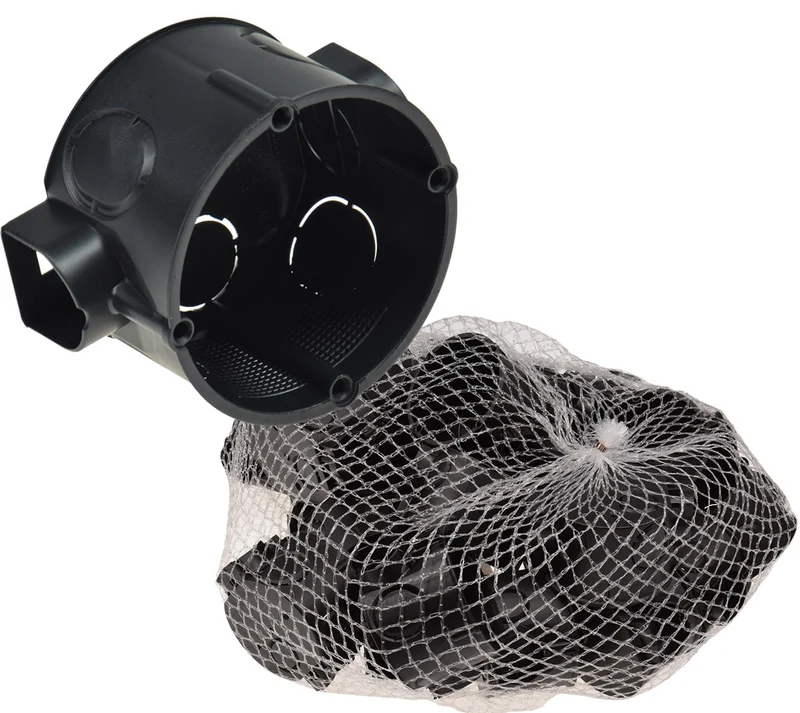 UP-Schalterdose Ø 60x41mm, 25er Pack schwarz
