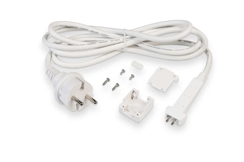 Deko-Light Einspeisekabel mit Schutzkontakt-Stecker für 230V LED Stripe Weiß