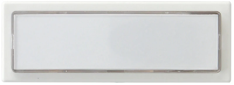 Klingeltaster mit Namensschild, weiß Kunststoff, 91x32x18mm, beleuchtbar