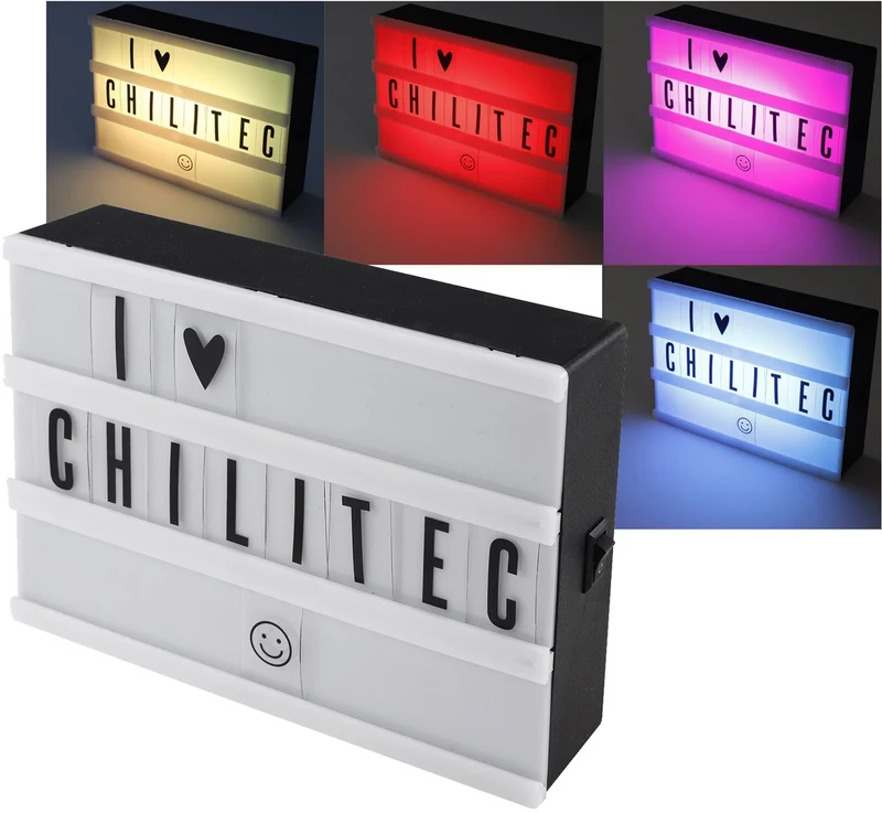 LED Leuchtkasten mit Buchstaben, RGB BxHxT 145x105x40mm