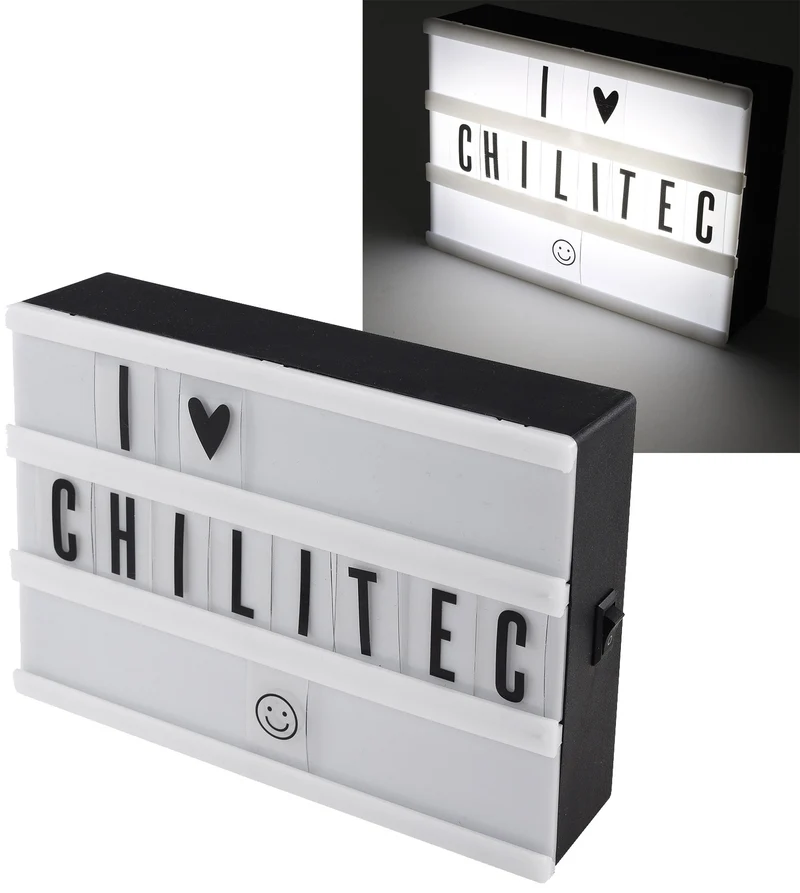 LED Leuchtkasten mit Buchstaben, weiß BxHxT 145x105x40mm