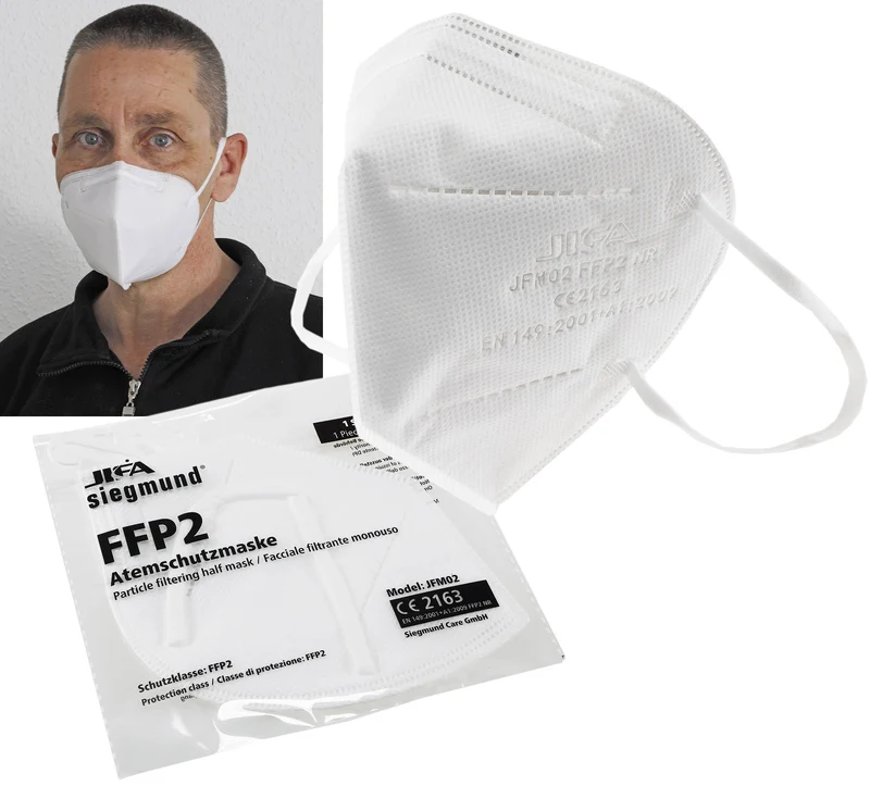 FFP2 Mund-Nasen-Maske, Stück gefaltet