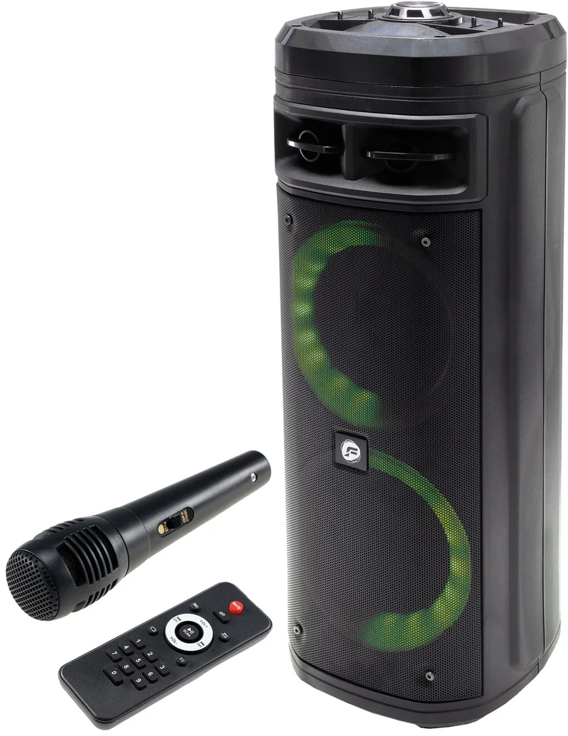 Mobile Soundsystem "SFX-206 LED" USB, Bluetooth, 2x6,5", 300W, Mikro, TWS