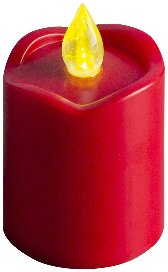 Grablicht mit flackernder LED ØxH 6x10cm, amber, Tag/Nacht-Sensor